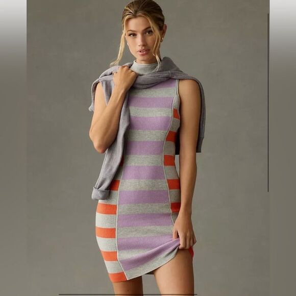 Anthropologie DailyPractice Sleeveless Mock-Neck Sweater Dress - Picture 1 of 7